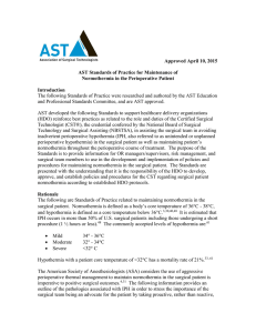 AST Guidelines for Maintenance of Normothermia in the
