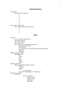 Egypt Mesopotamia Student