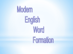 modern english word formation