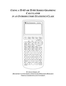 using a ti-83 or ti-84 series graphing calculator in an introductory