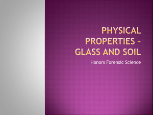 PHYSICAL PROPERTIES * GLASS AND SOIL