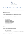 Testicular Cancer Prevention