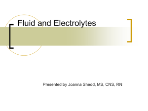 Fluid and Electrolytes