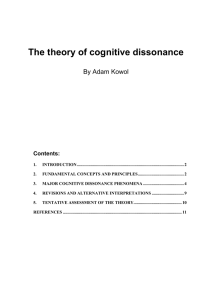 The theory of cognitive dissonance