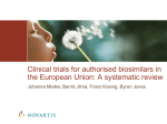 Clinical trial design of authorized biosimilars in