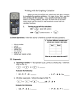 Working with the TI-83 Graphing Calculator