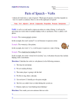 Parts of Speech – Verbs