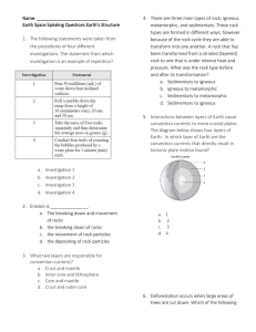 Name: Earth Space Spiraling Questions Earth`s Structure 1. The