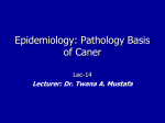 Epidemiology 242: Cancer Epidemiology