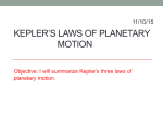 Kepler*s laws of planetary motion