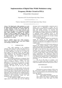 Implementation of Digital Pulse Width Modulators using