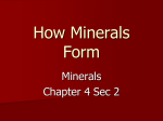 How Minerals Form