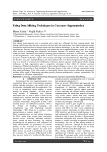 Using Data Mining Techniques in Customer Segmentation