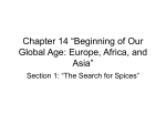 Chapter 14 “Beginning of Our Global Age: Europe, Africa, and Asia”