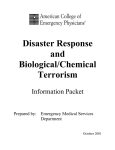Disaster Response and Biological/Chemical Terrorism
