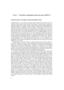 Chapter 1: Hereditary nonpolyposis colorectal cancer (HNPCC)