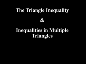 Inequalites in Triangles