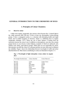 GENERAL INTRODUCTION TO THE CHEMISTRY OF DYES 1