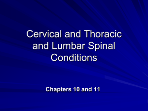 Cervical and Thoracic Spinal Conditions