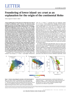 Foundering of lower island-arc crust as an explanation for the origin