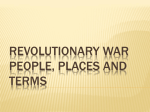 Revolutionary War People, Places and Terms