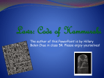 Laws: Code of Hammurabi