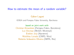 How to estimate the mean of a random variable?