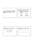 An Introduction to Functional Groups in Organic Chemistry What are