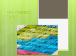 THE PERIODIC TABLE