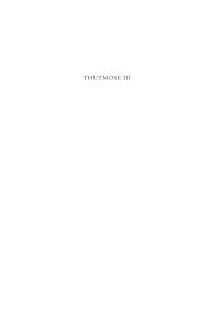 thutmose iii - The University of Michigan Press