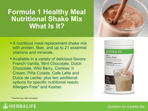 Formula 1 Healthy Meal Nutritional Shake Mix