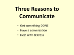 To Communicate…