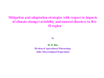 Mitigation and adaptation strategies with respect to impacts of