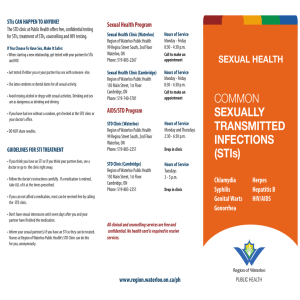 COMMON SEXUALLY TRANSMITTED INFECTIONS