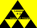 Lesson 4-2 Angles of Triangles Ohio Content