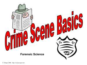Crime Scene Vocabulary