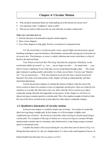 Chapter 4: Circular Motion