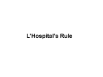 L`Hospital`s Rule