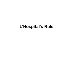 L`Hospital`s Rule