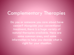 Complementary Therapies for cancer