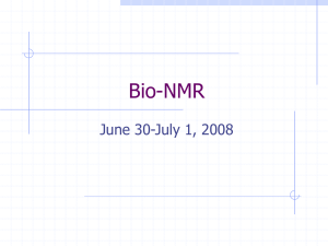 Bio-NMR - KU NMR Lab User Pages