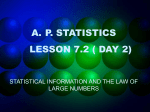 P. STATISTICS LESSON 7.2 ( DAY 2)