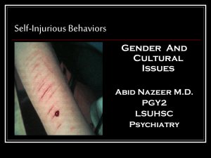 Self-Injurious Behavior - Association for Academic Psychiatry