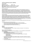 AP Environmental Science Syllabus - Chandler Unified School District