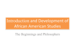 Introduction and Development of African American Studies