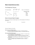 Right Triangle Reference Sheet