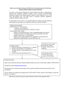 Rapid Access Infectious Diseases (RAID) clinic for urgent