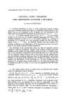 central limit theorems for dependent random variables