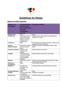 Guidelines for Illness