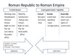 Roman Republic to Roman Empire